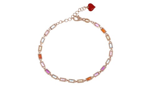 Bracciale Argento Tennis Multicolor Cuori Milano 24904018